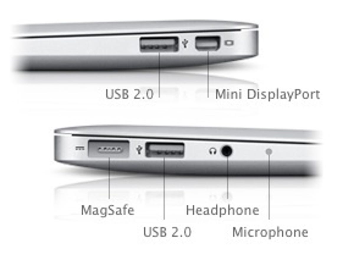 It's 2011.  That should be a USB 3.0 port on the 2010 MacBook Air. But it's not necessarily Apple's fault.  All laptops should have had that 10-year-old USB 2.0 port updated years ago.