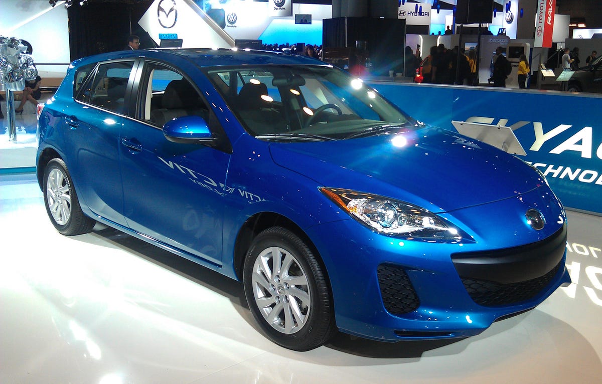 The 2012 Mazda3's new exterior style is also more aerodynamic.