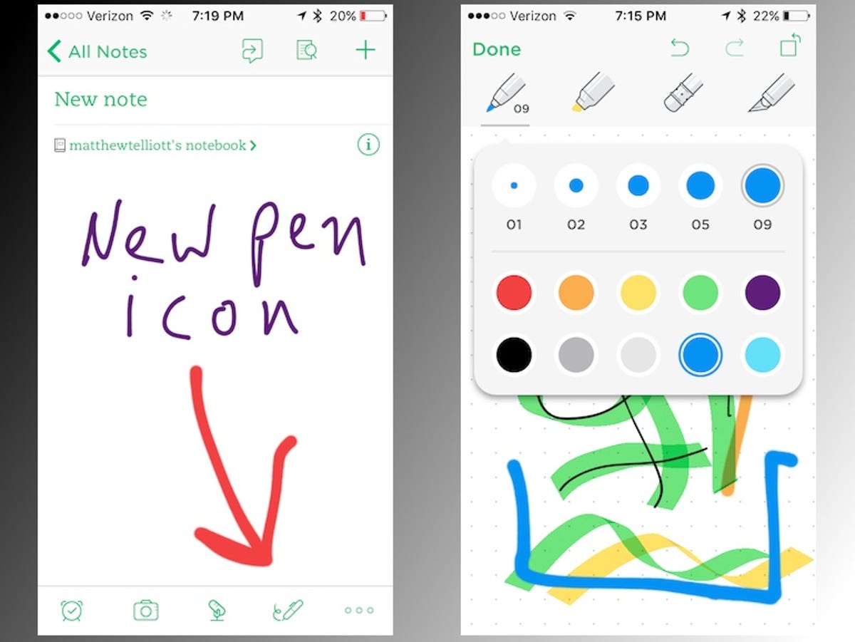 sneeuw les serveerster Jot and sketch notes on Evernote for iPhone and iPad - CNET