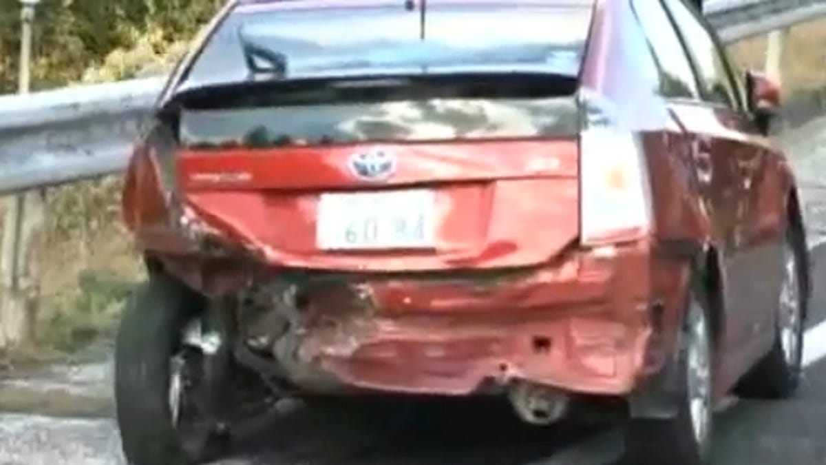 Crashed Prius