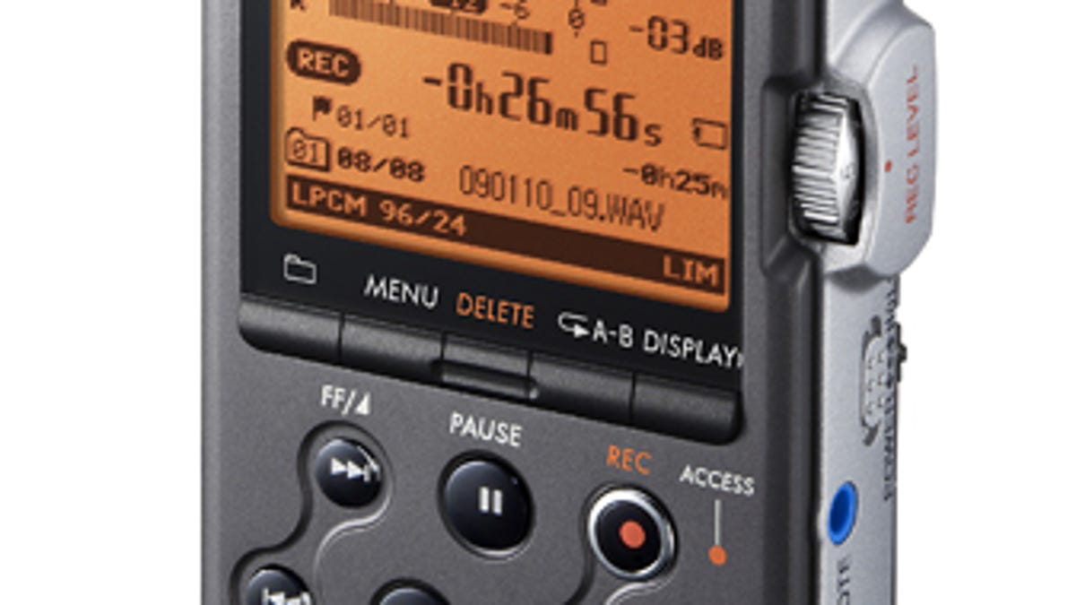 Photo of the Sony PCM-M10 digital audio recorder.