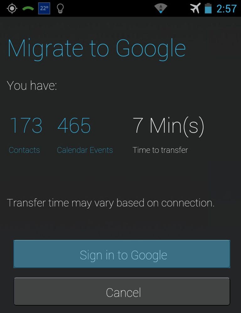 The Motorola Migrate app now supports iCloud, though it works only with select Motorola phones.