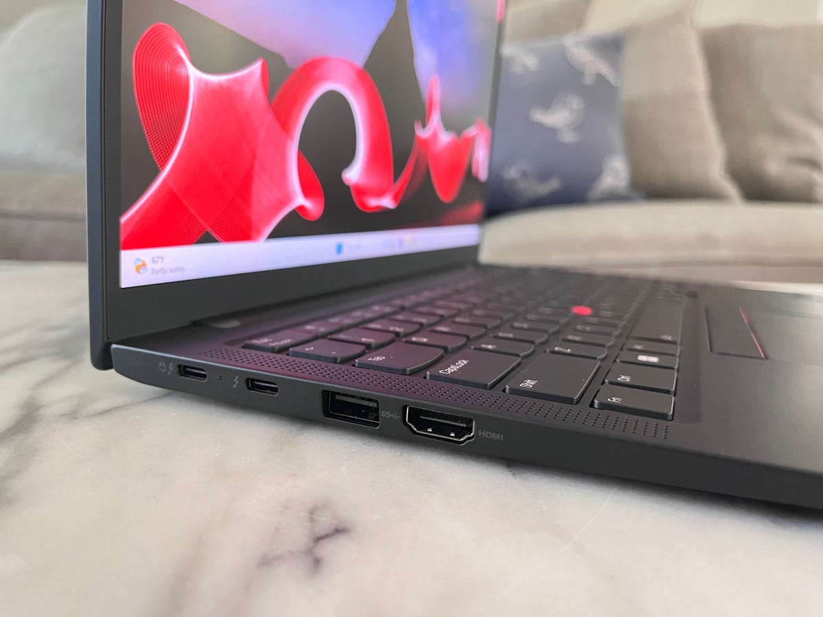 Lenovo ThinkPad X1 Carbon Gen 11 laptop's ports include two Thunderbolt 4 USB-C connections