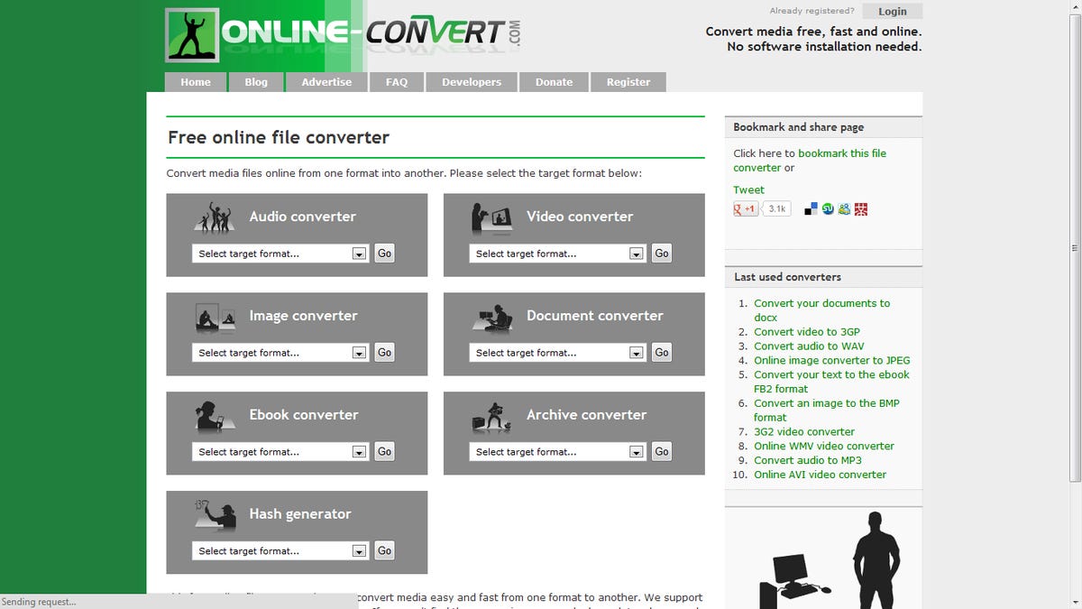Step 2: Select the type of file to convert.