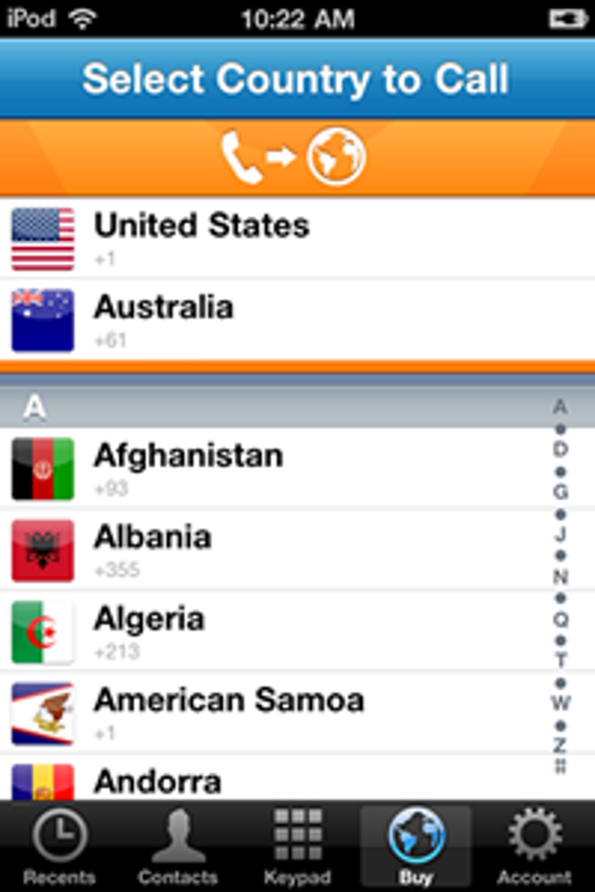 Make international calls and pay for them through iTunes via Vonage's Time to Call App.