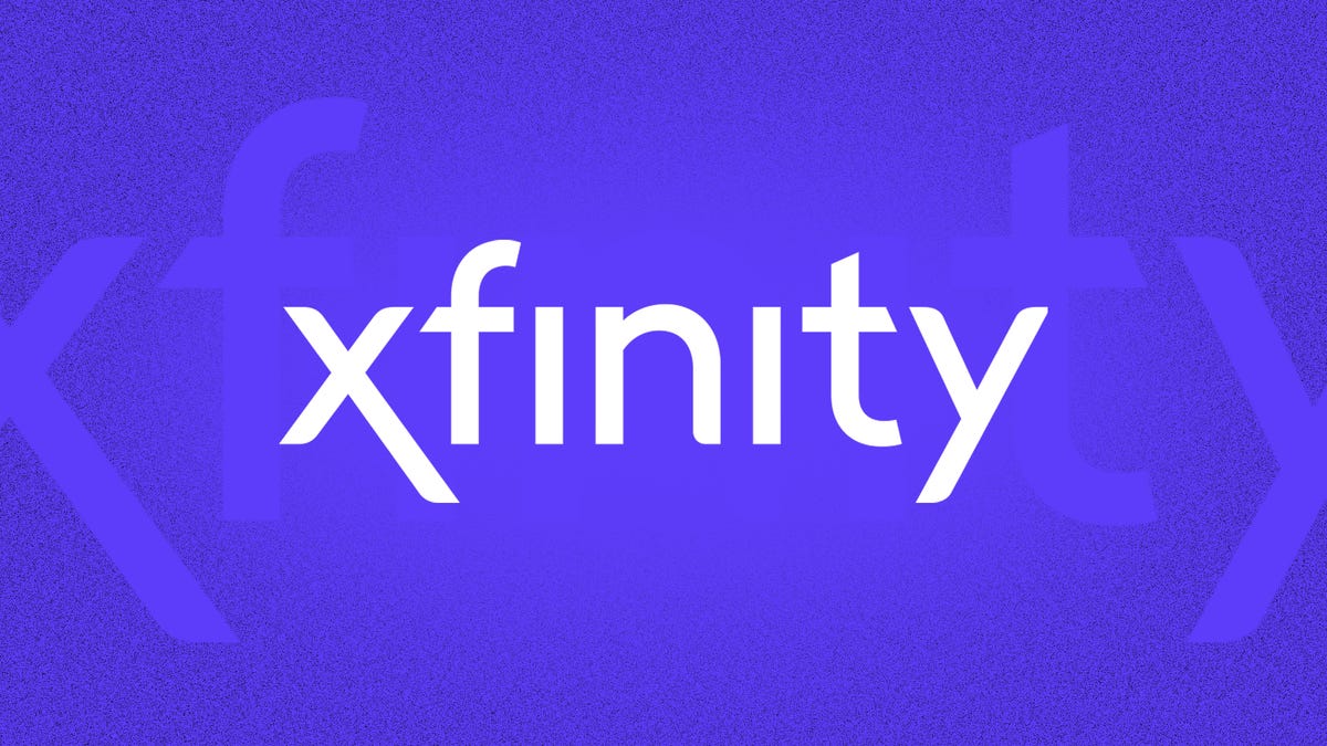 Xfinity logo on a blue background