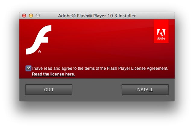 Adobe Flash installer