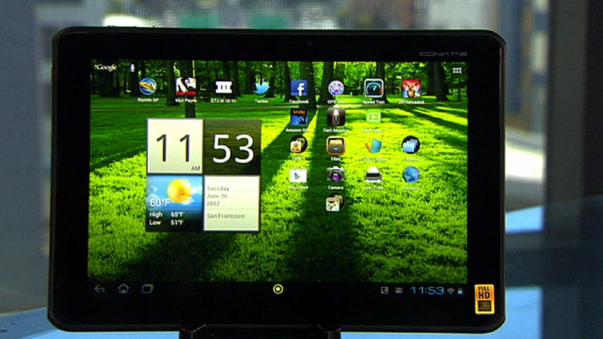 Acer Iconia Tab A700 fails to compensate for its screen resolution