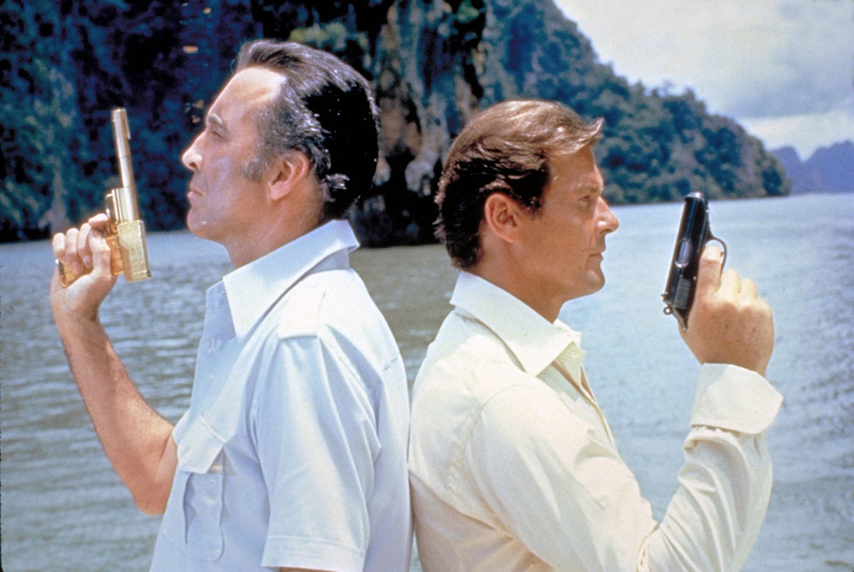 Scaramanga and James Bond in The Man With the Golden Gun