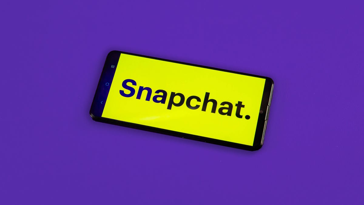 Snapchat's logo on a mobile phone