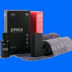 Nasiol ZR53 Nano Ceramic Coating Kit on a blue background