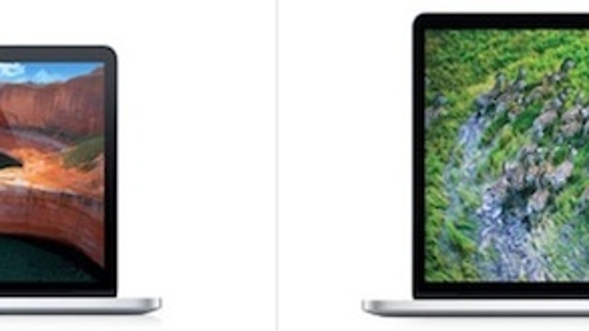 13.3- and 15.4-inch Retina MacBook Pros.