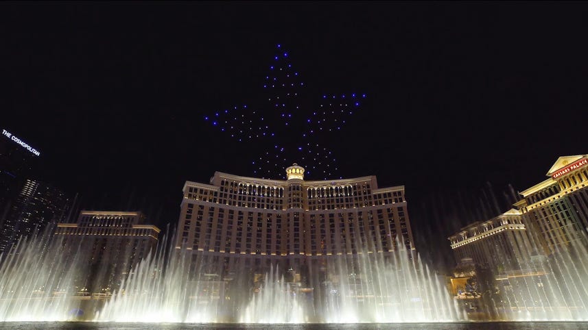 Intel's drone show turns Las Vegas into a real bright-light city