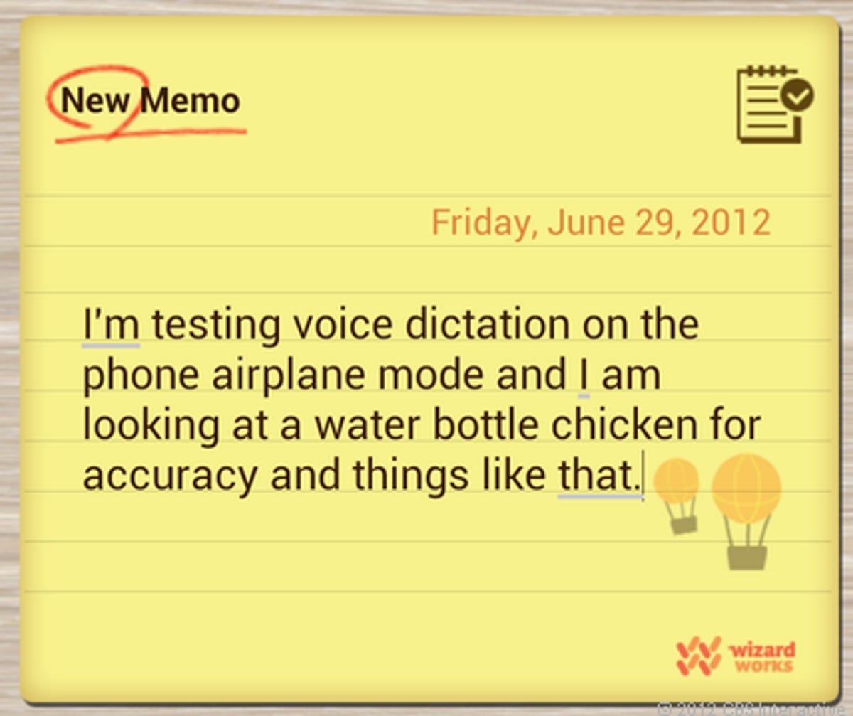 Offline dictation in Jelly Bean is riddled with errors.