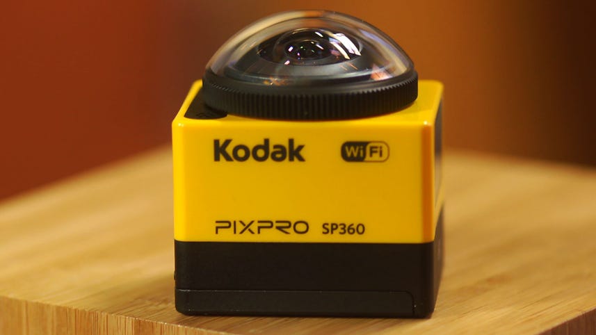 The palm-sized Kodak Pixpro SP360 uses its big lens to capture immersive video