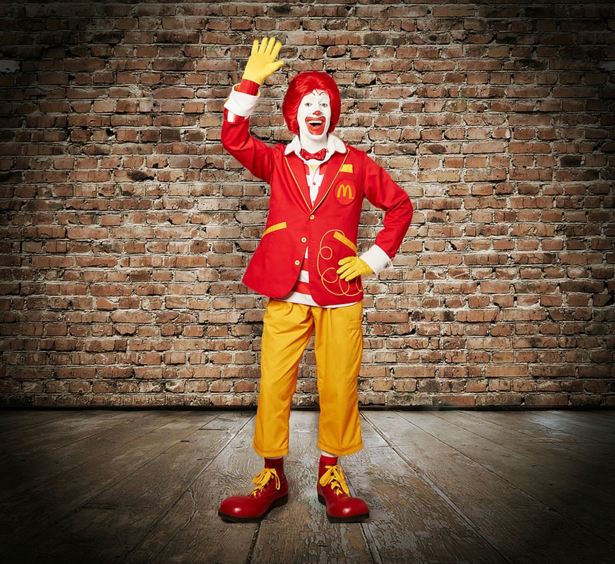 Ronald McDonald in blazer