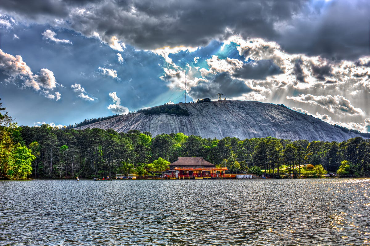 View of Stone Mountain in Georgia