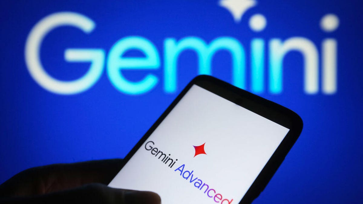 A person accesses Gemini Advanced on a mobile device.