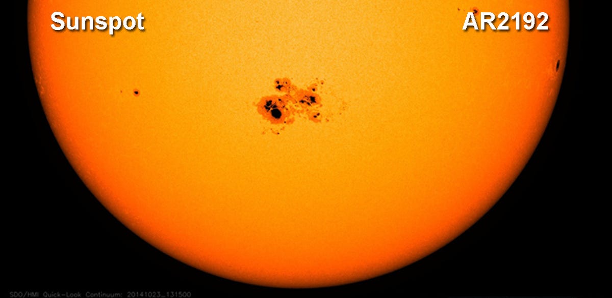 NASA spots a sunspot