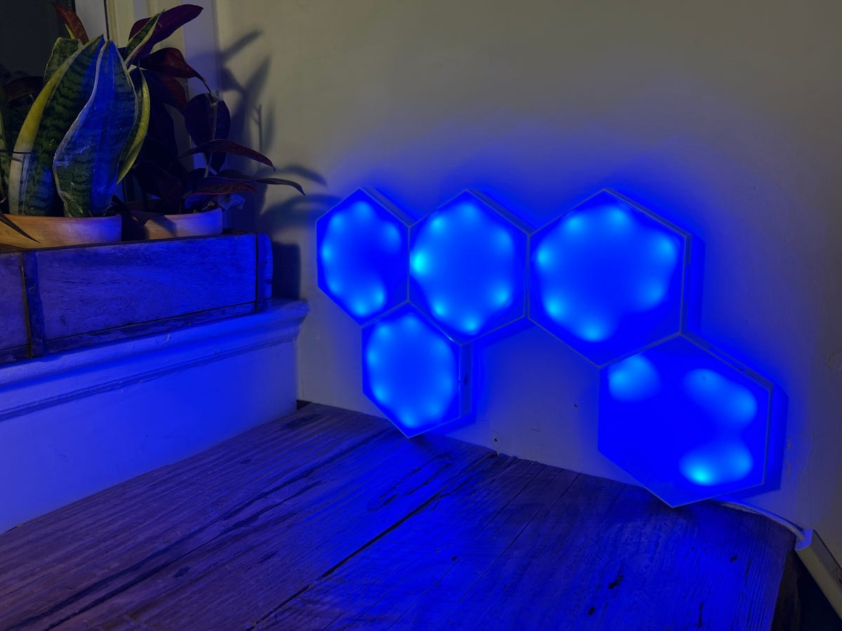 3d-printed lights in the style of Nanoleaf lights