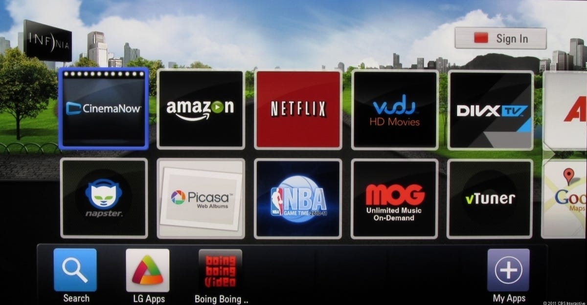 LG Smart TV user interface