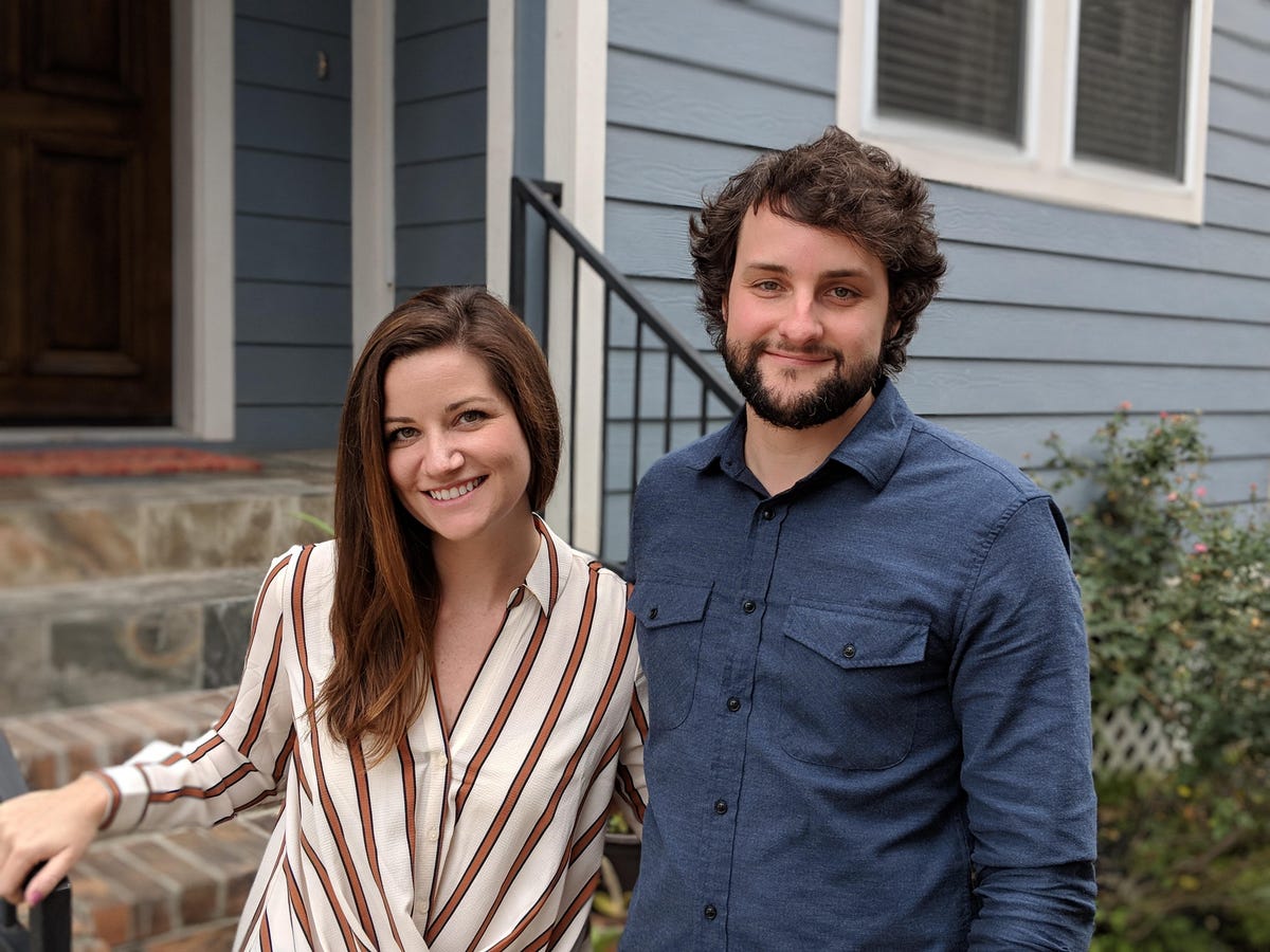Clayton Harris, right, and his wife, Emily, were the first customers of Verizon's 5G Home service last October.