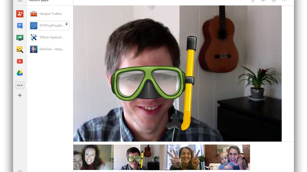 The new sidebar in Hangouts.
