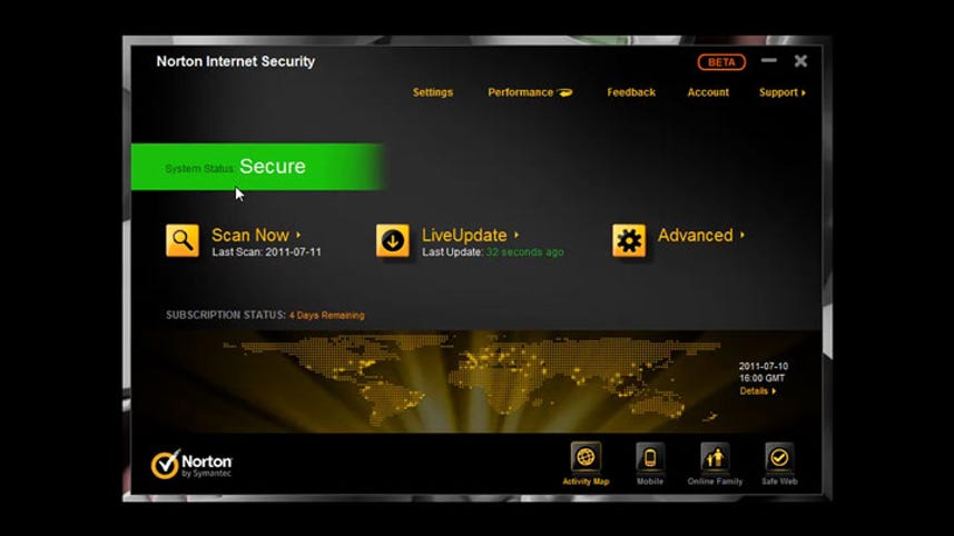 Norton Internet Security 2012 beta