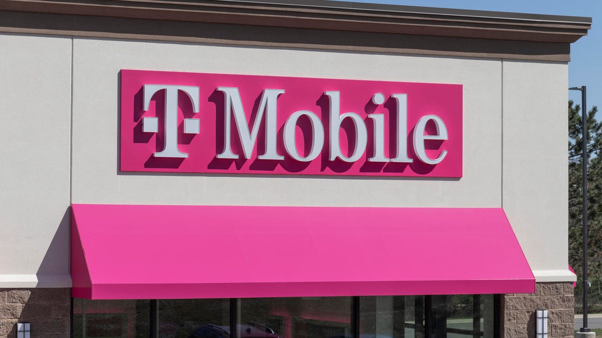 T-Mobile store with pink awning