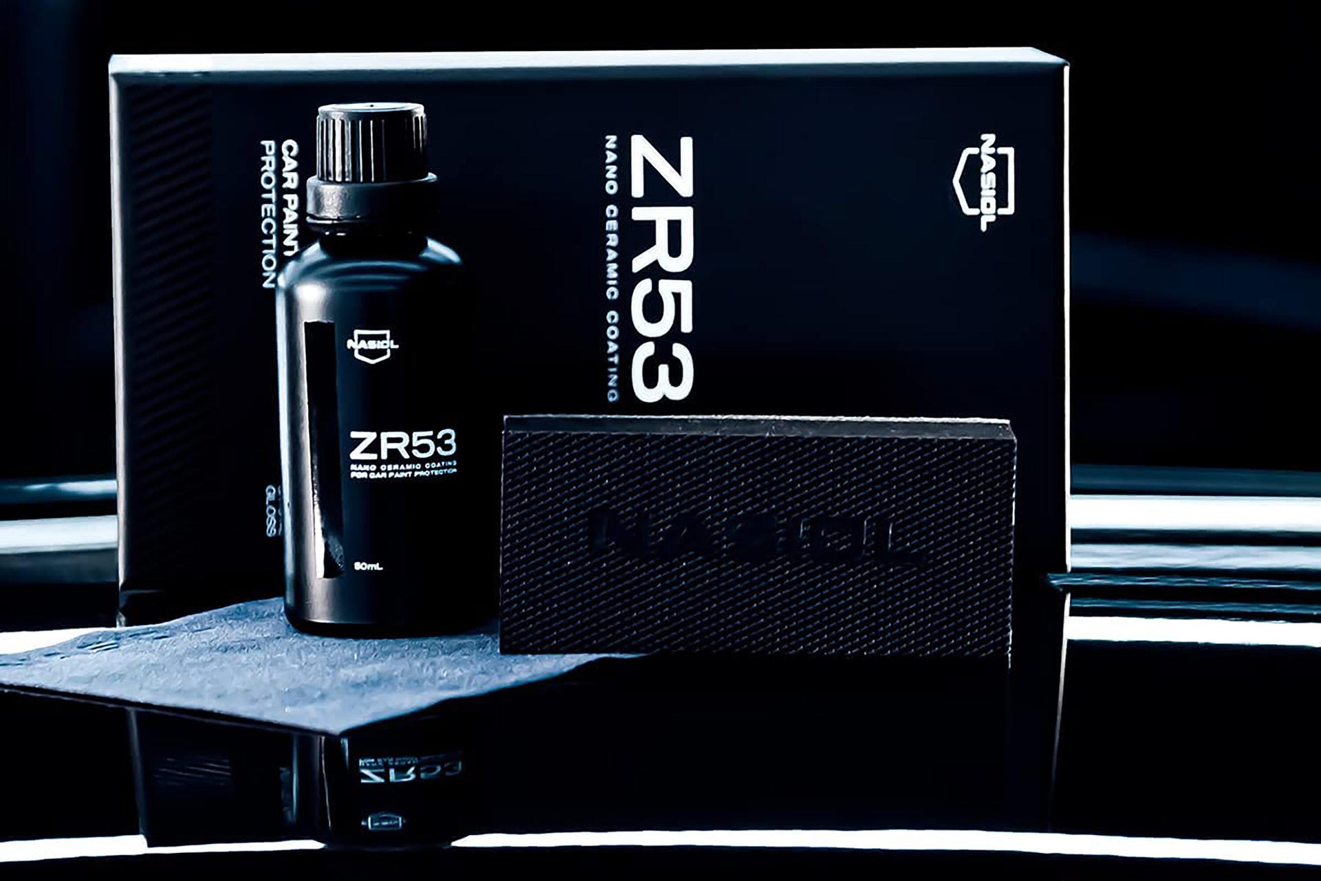 Nasiol ZR53 Nano Ceramic Coating Kit on display