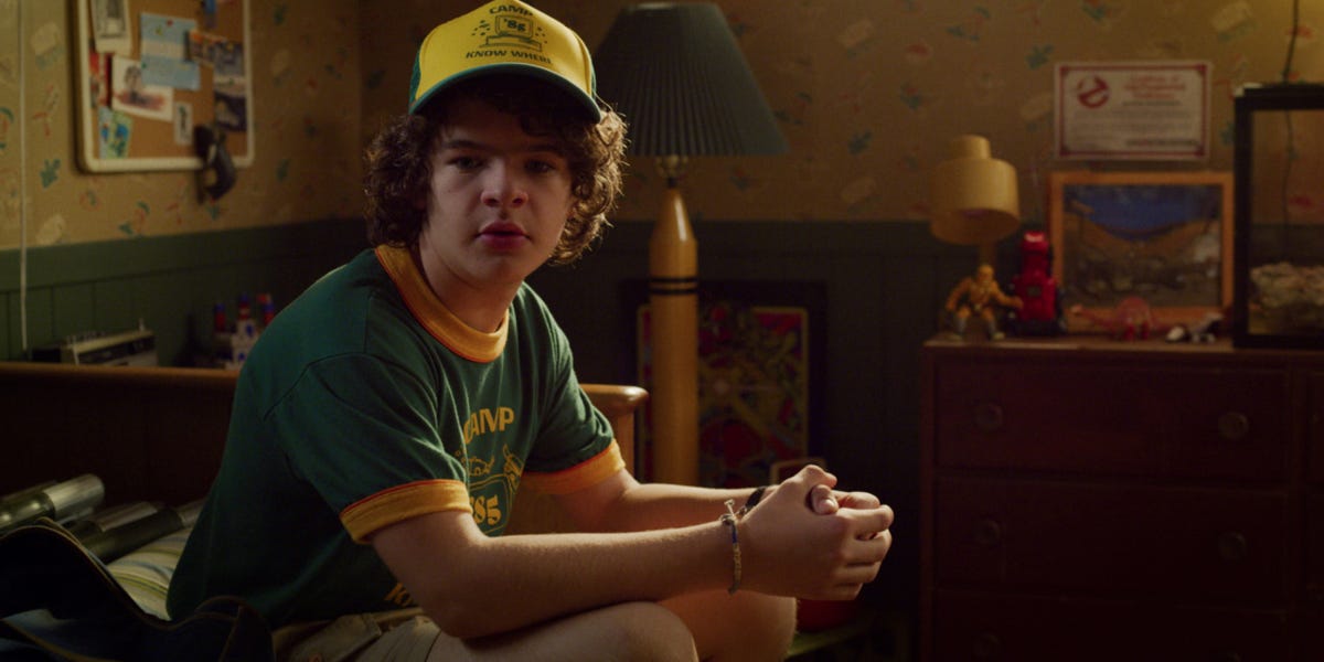 Dustin back from science camp in season 3