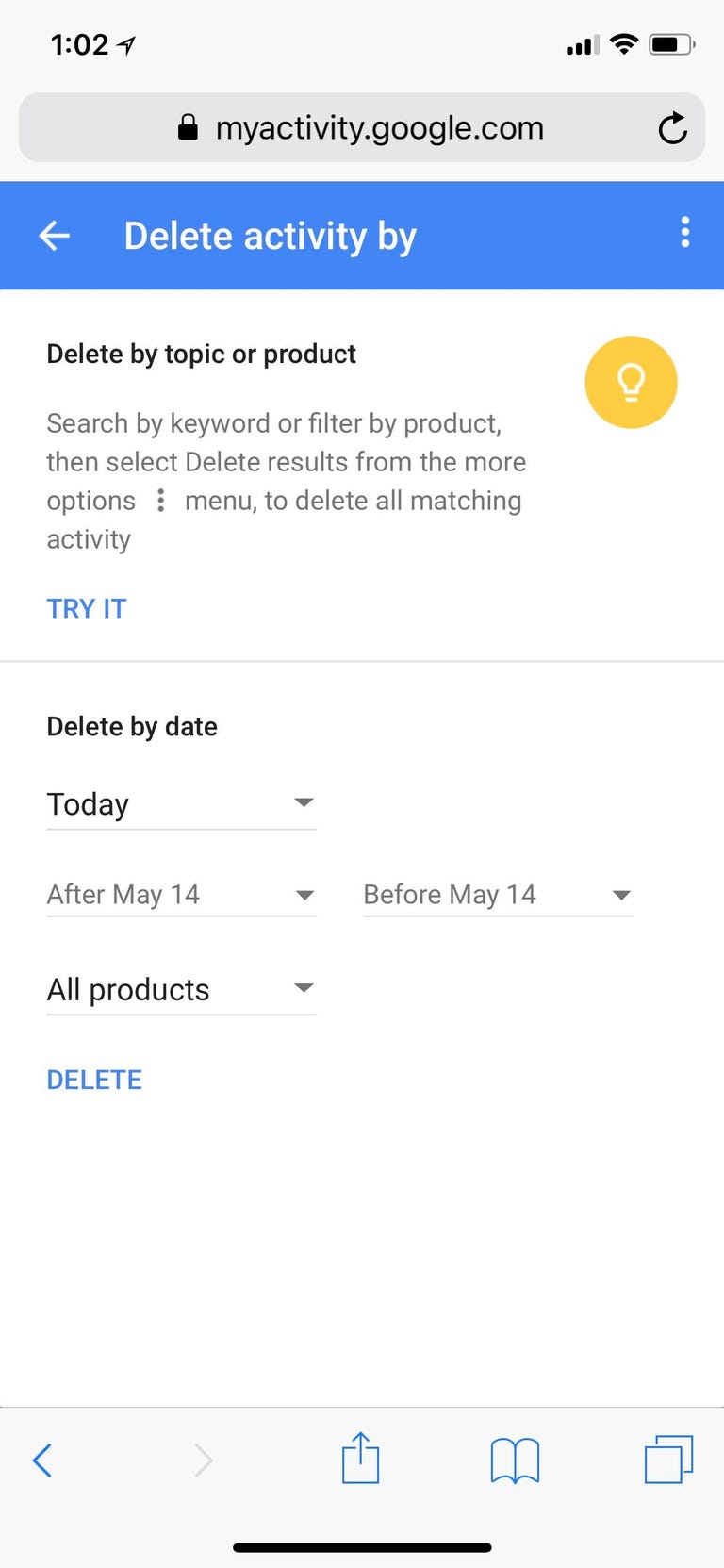 google-delete-activity-by