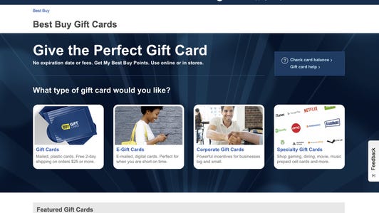 Electronic gift cards