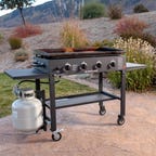 Large Blackstone griddle and propane gas bottle