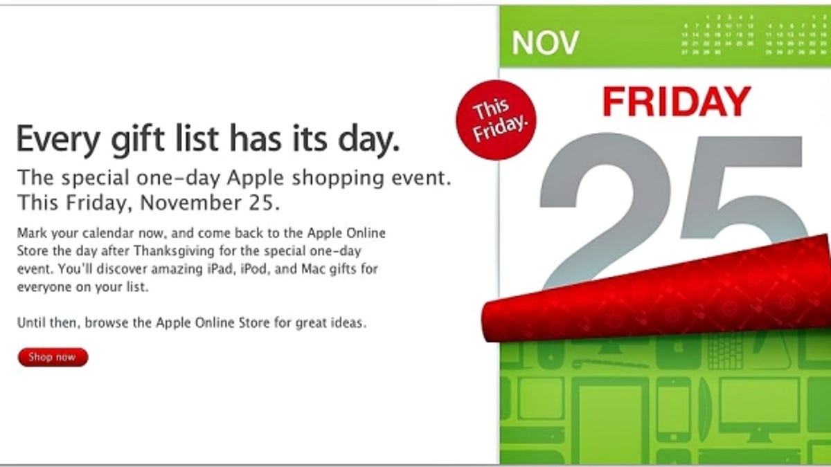What kind of deals will Apple offer on Black Friday?