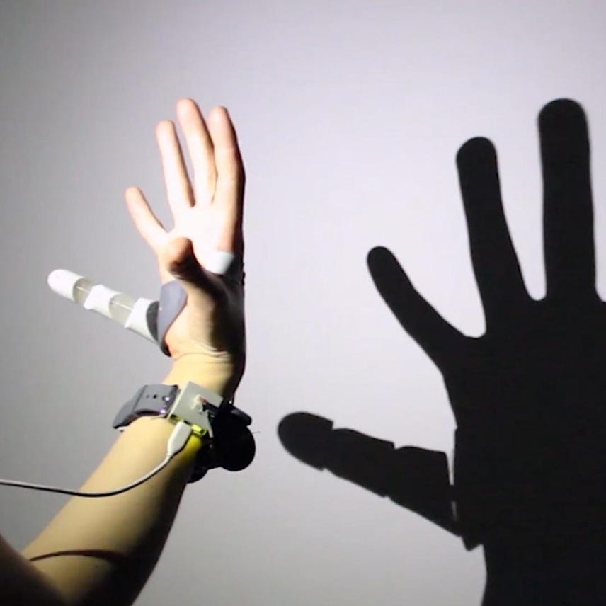 Control this 3d-printed third thumb with your feet