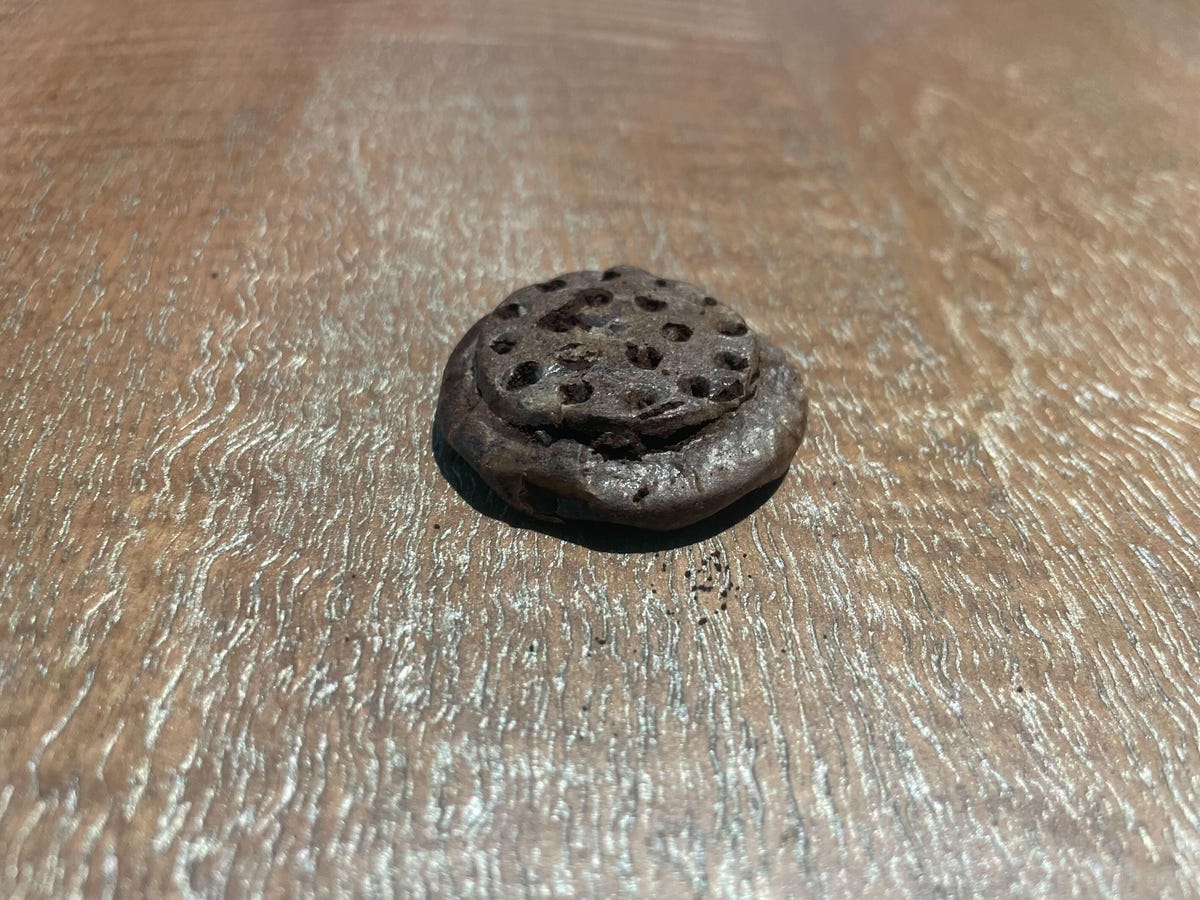 pressed coffee pod after use