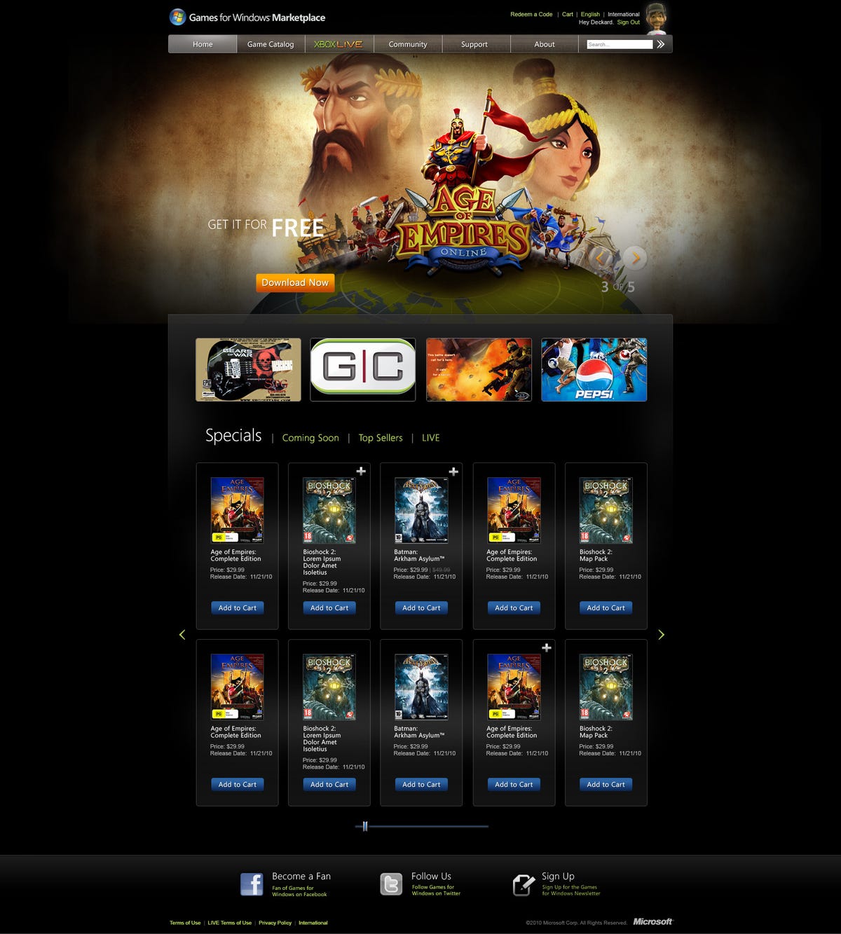 Games for Windows Marketplace.