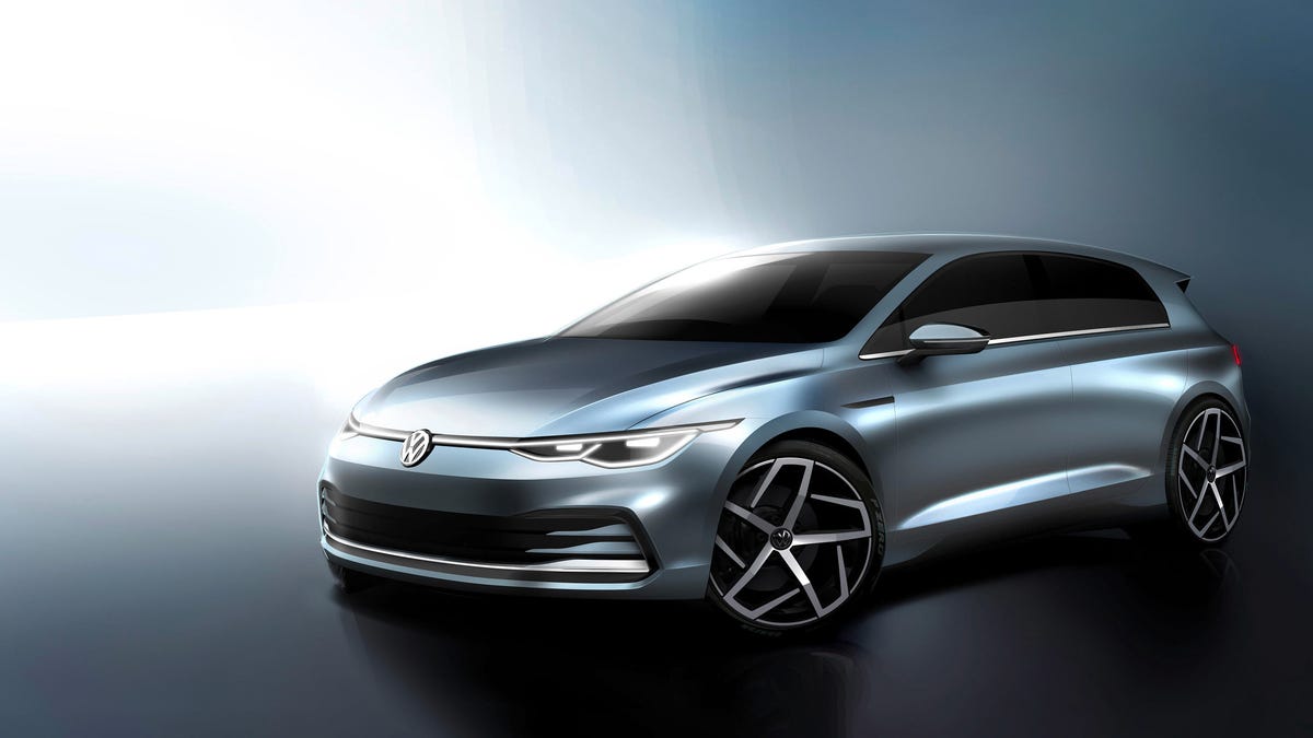 2020 Volkswagen Golf teaser sketch
