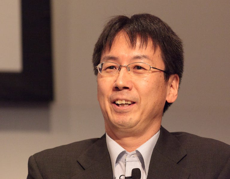 Turo Katsumoto, head of Sony's Alpha business, speaking at Photokina