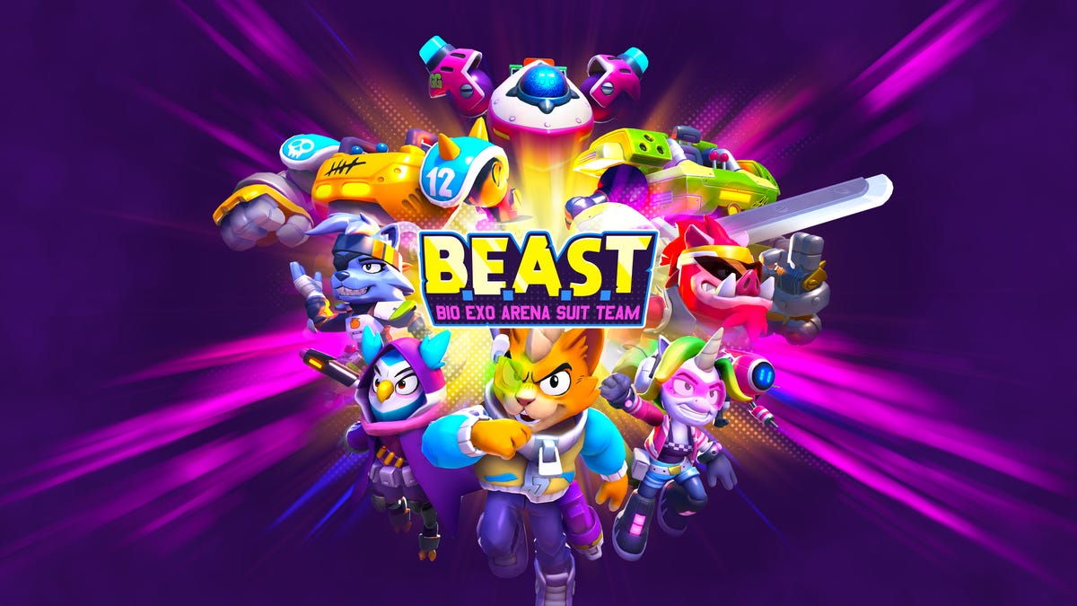 The title card for BEAST: Bio Exo Area Suit Team showing anthropomorphic animals and mechanized suits of armor