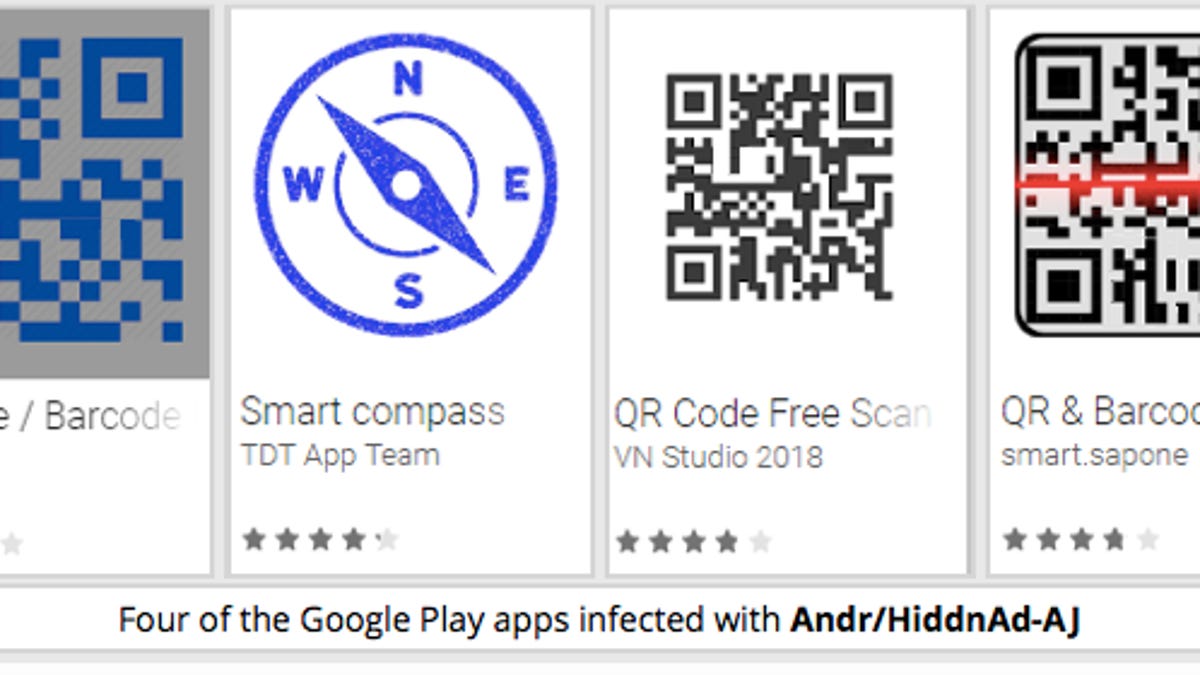 Four malicious Android apps