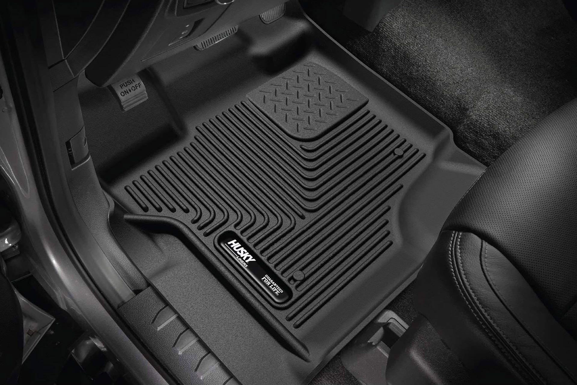 Husky Liners X-act Contour Floor Liners installed in a vehicle