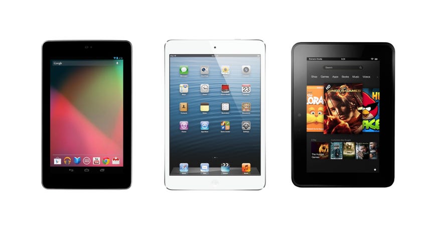 iPad mini vs Google Nexus 7 vs Amazon Kindle Fire HD