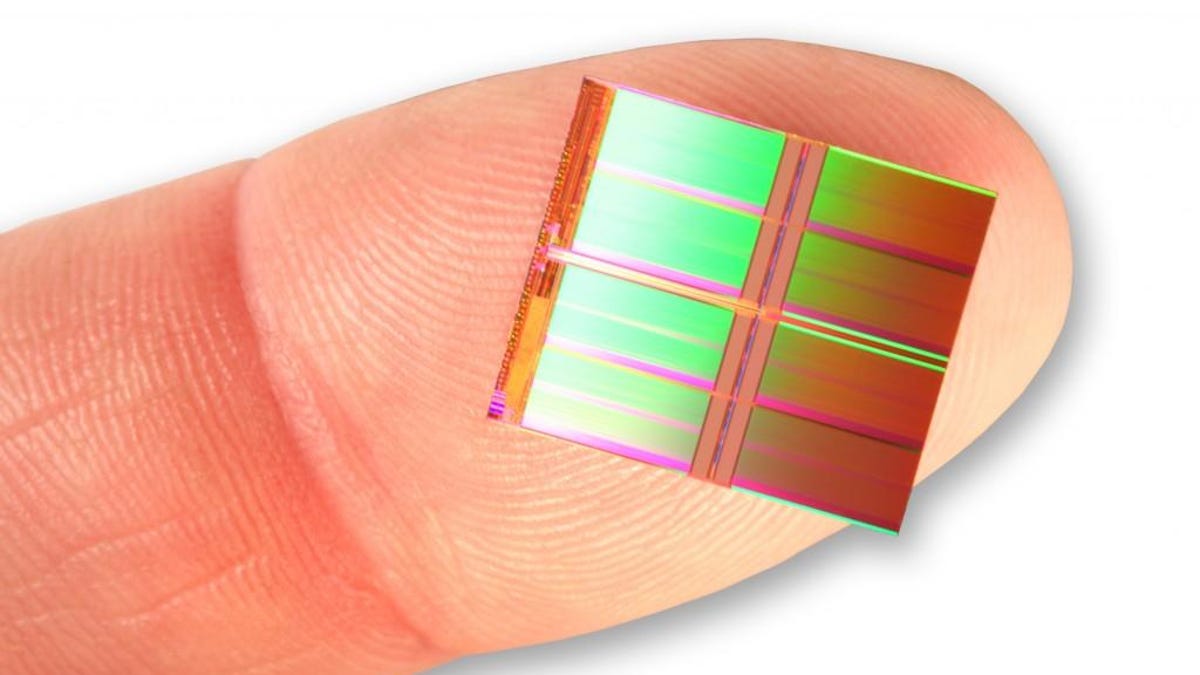 An Intel flash memory chip