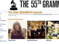 Amazon and Apple are promoting Grammy nominees in their MP3 stores.