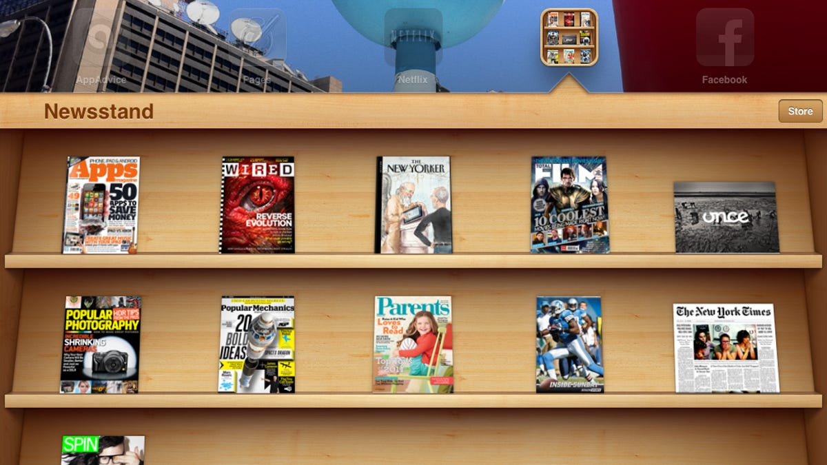 Newsstand's not an app, it's really a folder.