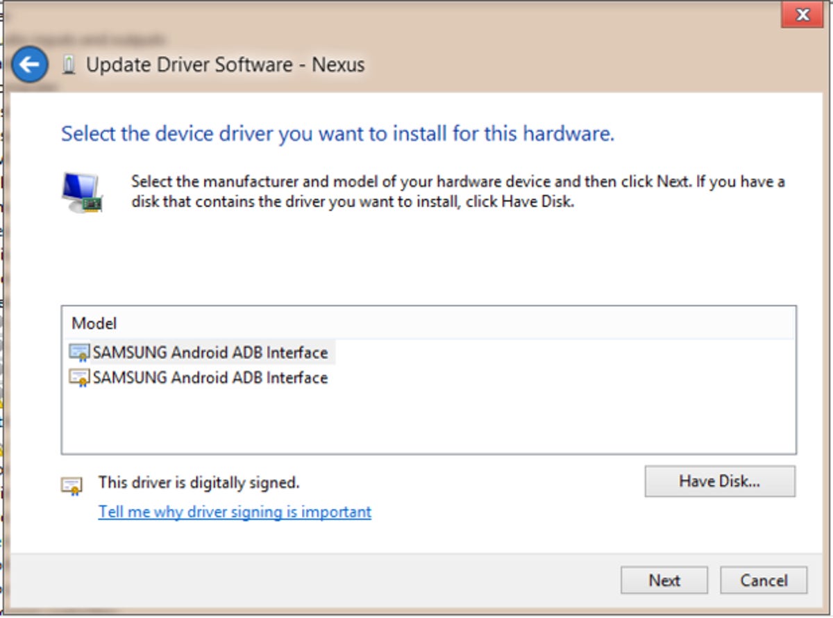 Installing Samsung Android drivers 2