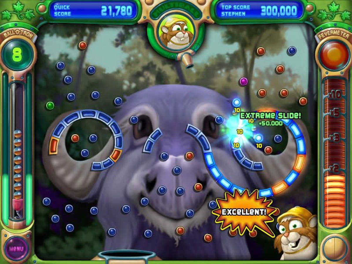 Screenshots don't really do it justice. Peggle is loads of fun for gamers (and non-gamers) of all ages.