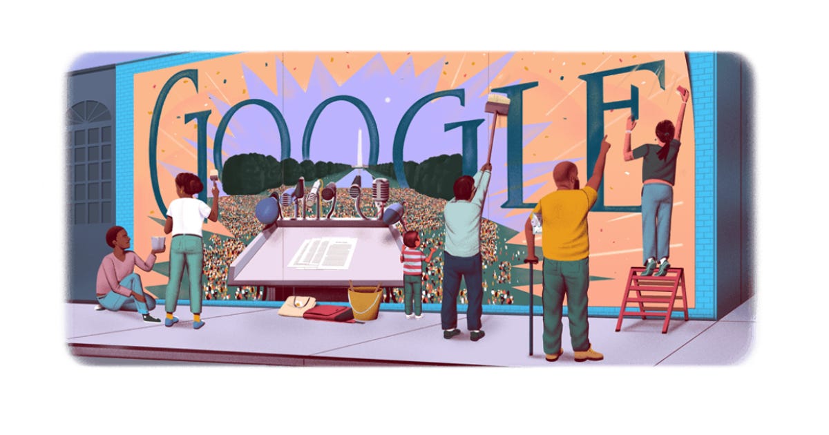 Google Doodle rend hommage au révérend Martin Luther King Jr.